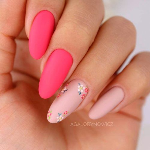 Matte Pink Nail Design #mattenails #pinknails