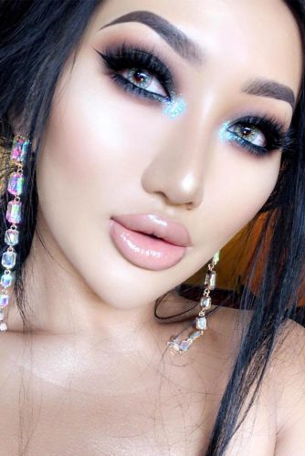 Night Glam Makeup Idea For Asian Girl #smokeyeyes