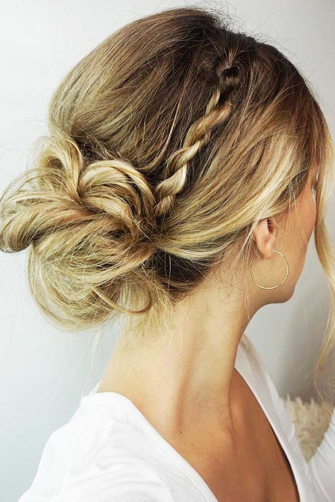 Beautiful Chignon Hairstyles With Braids Picture 5