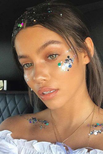 Sparkly Dots Coachella Makeup #dotsmakeup