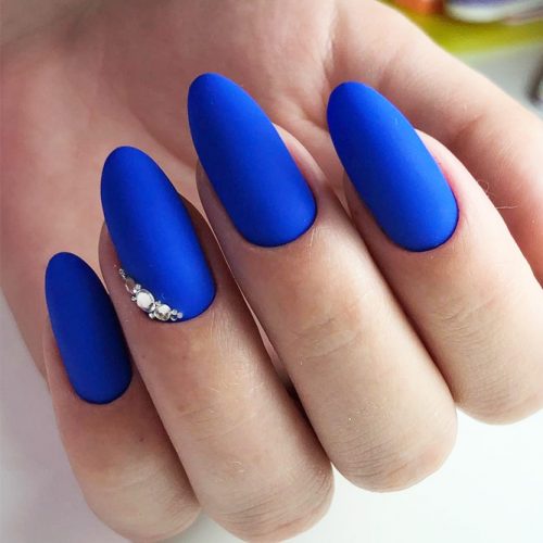 Nail Designs In Blue Cobalt Color picture 1