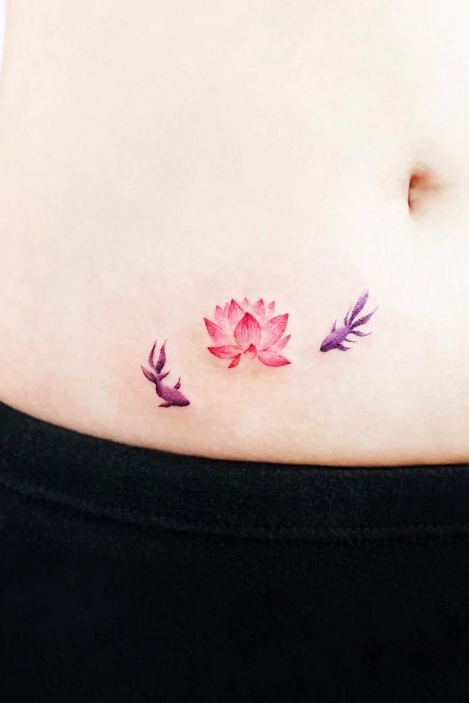 Belly Lotus Tattoo Ideas Picture 2