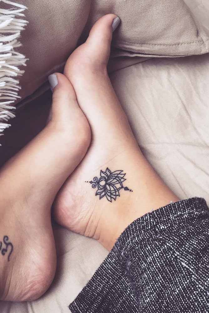 Lotus Flower Tattoo Foot #foottattoo