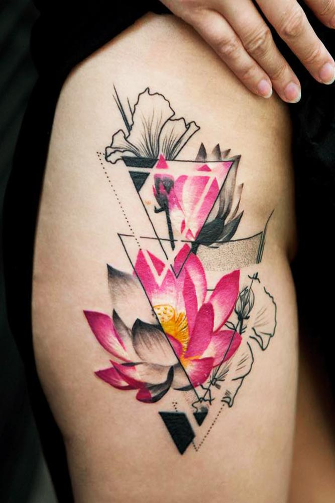 Lower Body Lotus Tattoo Picture 2