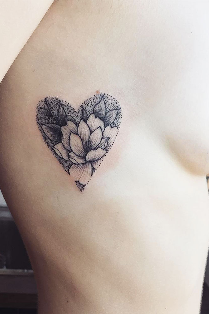 Lotus Tattoo On A Side Picture 3