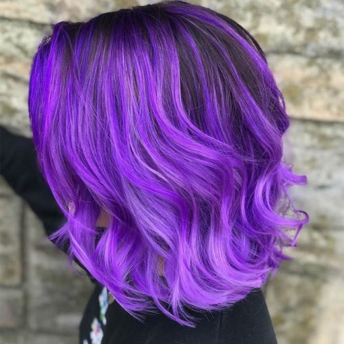 Molten Purple And Lavender #wavyhair #darkroot