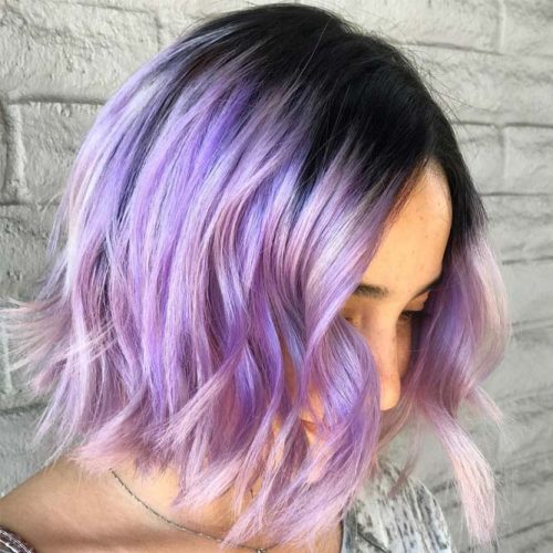 Dark Roots Purple Hair