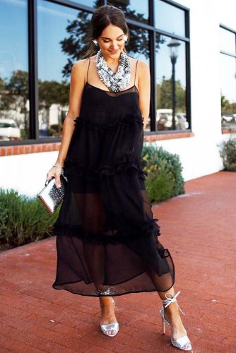 Maxi Evening Black Dress #blackdress #maxidress