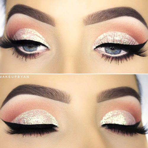 white glitter eyeshadow