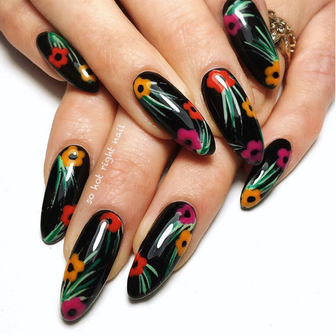 More Colorful Ideas Of Easy Flower Nails Design Picture 2