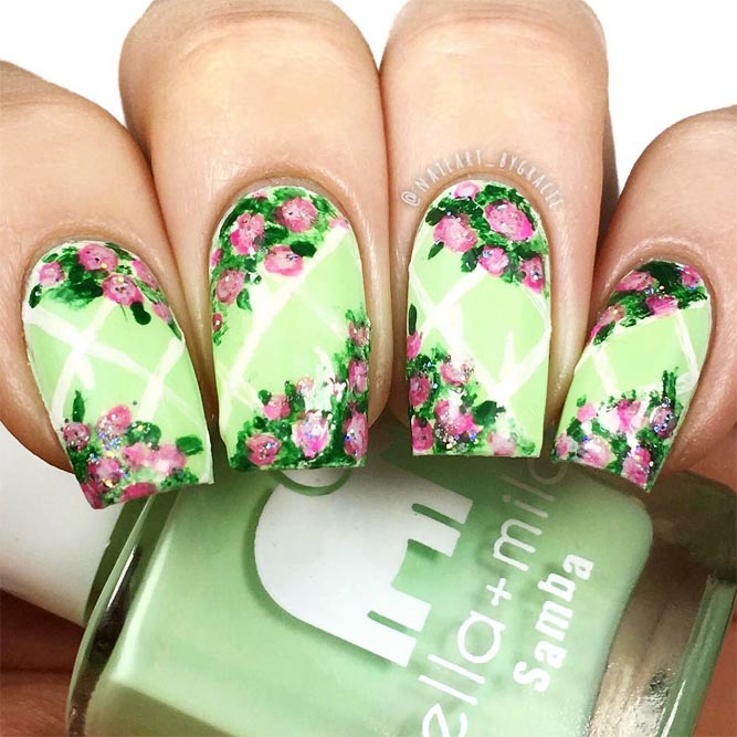 Más ideas coloridas de diseño de uñas de flores fáciles Imagen 1