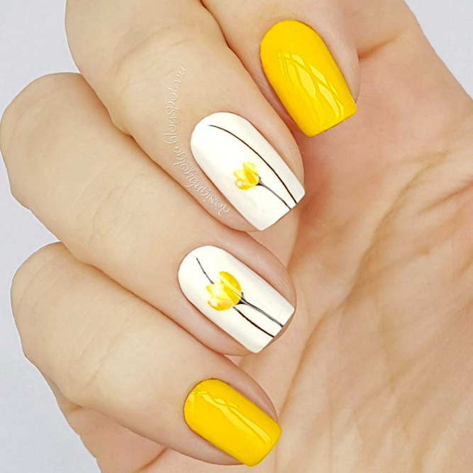 More Colorful Ideas Of Easy Flower Nails Design Picture 6