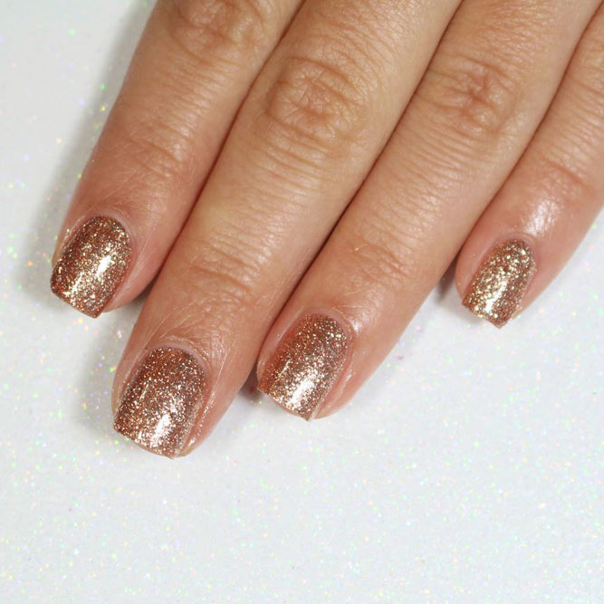 Every Day Is A Holiday With Gold Glitter Nails