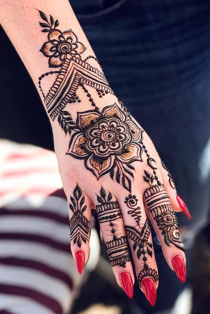 Floral Henna Tattoo Design