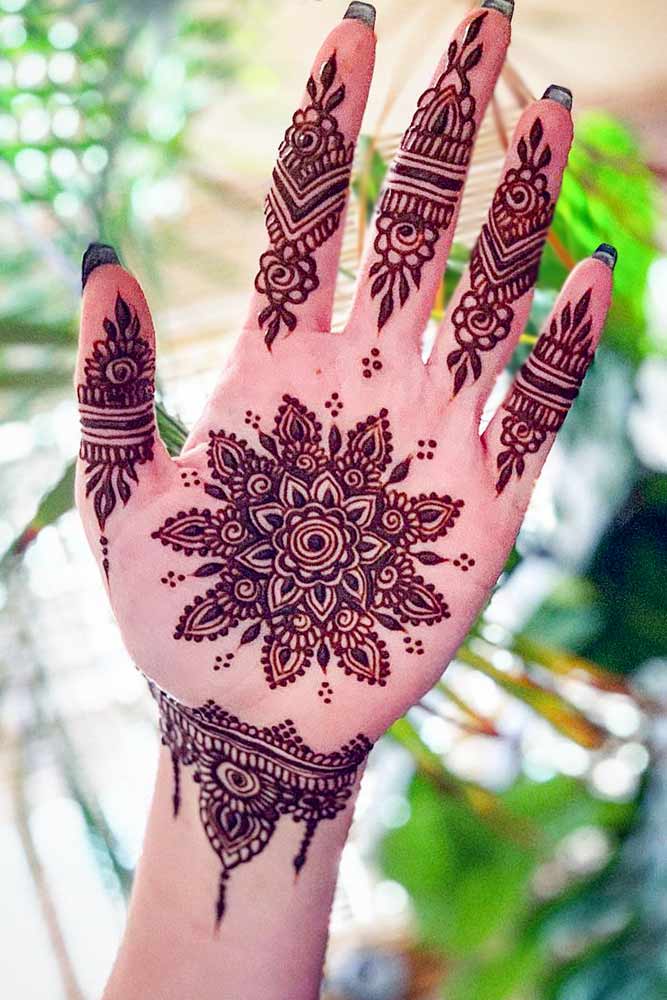 Henna Tattoo Design For Palm #palmtattoo