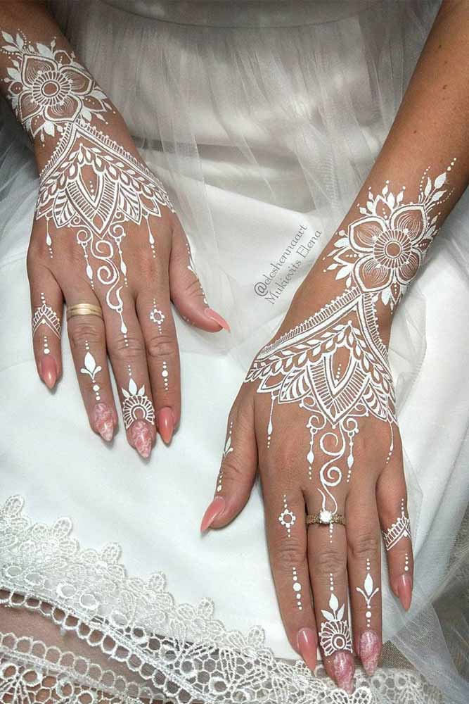 White Henna Tattoo Design #whitehennatattoo