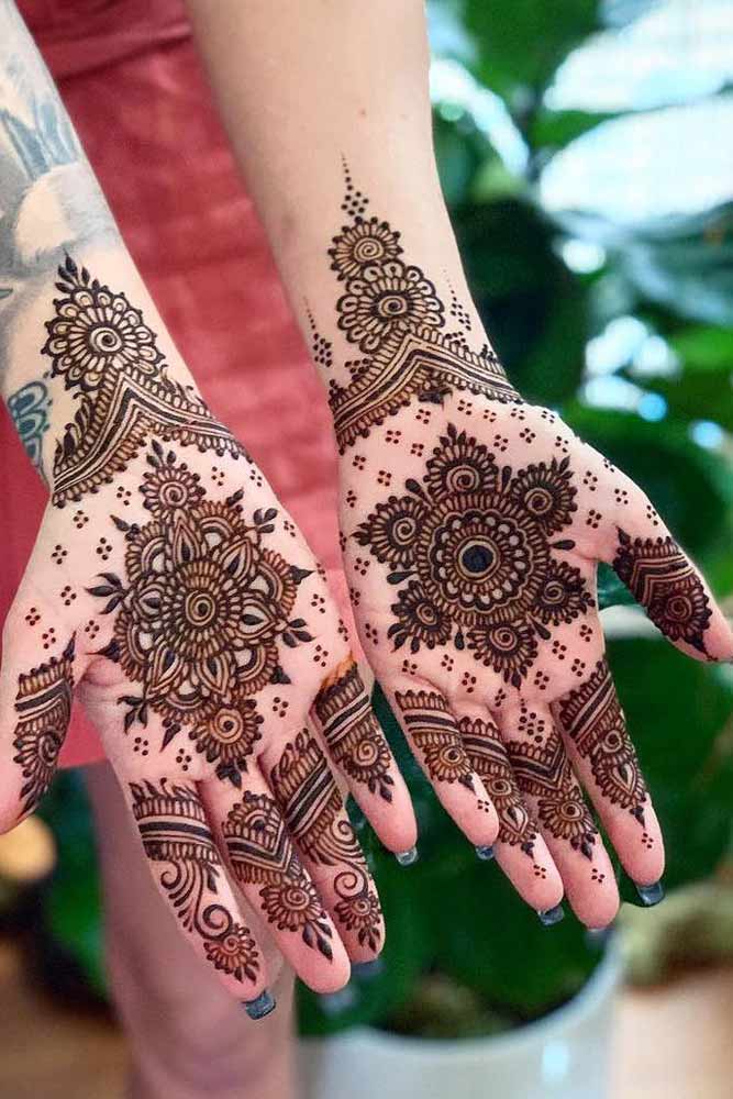 Palm Tattoo Idea Made With Henna