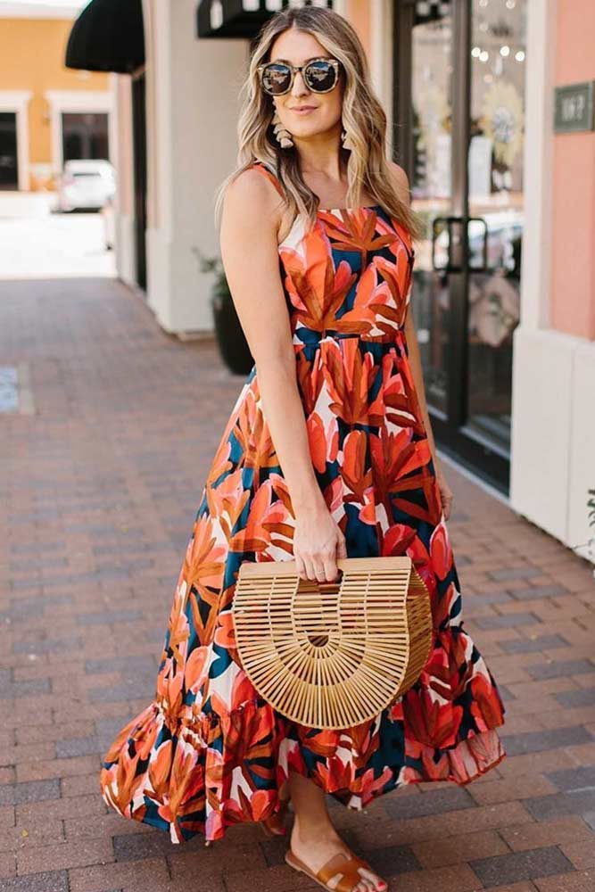 Summer Print Maxi Dress #summerdressdesign