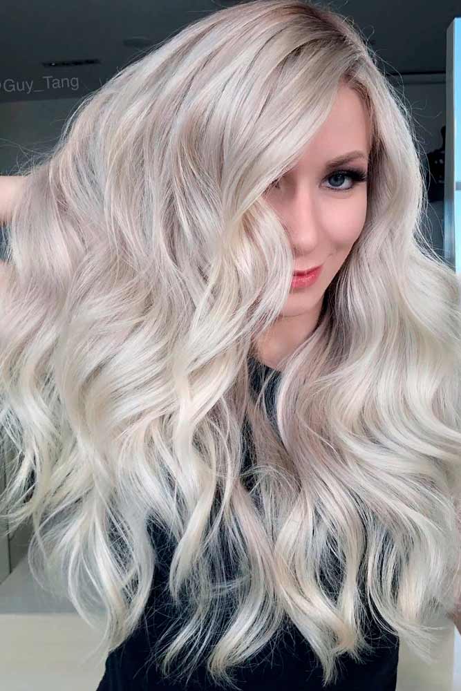Stylish Looks Of Long Platinum Blonde Hair #longblondehair #wavyblondehair