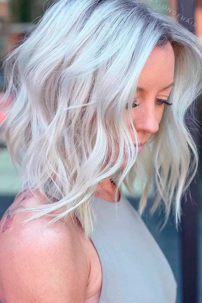 Ways To Take Care Of Your Platinum Blonde Lob #lobblondehairstyles #waveblondehair