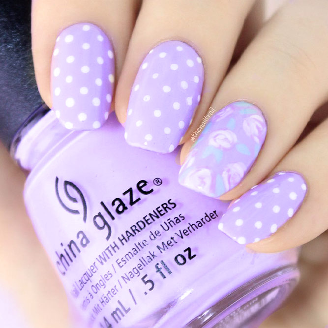 Floral Purple Nail Designs Picture 2