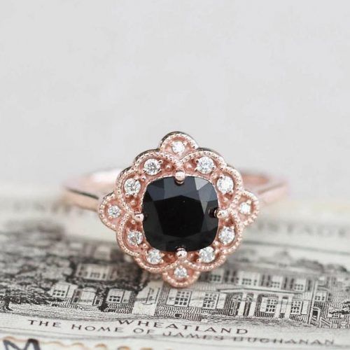 Rose Gold Ring With Black Diamond #rosegoldring