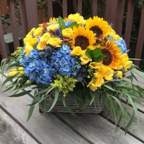 Funny Sunflowers For A Nice Day: Bouquet In A Basket #sunflower #nature #sunflowerbouquet #homedecor