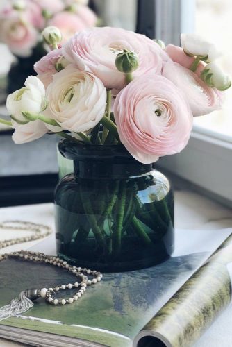 Fragile And Beautiful Flowers Of Ranunculus