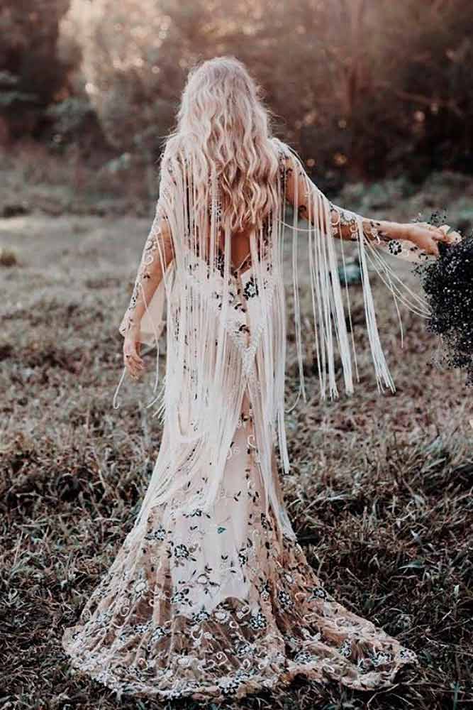 Flowy hippie wedding on sale dress