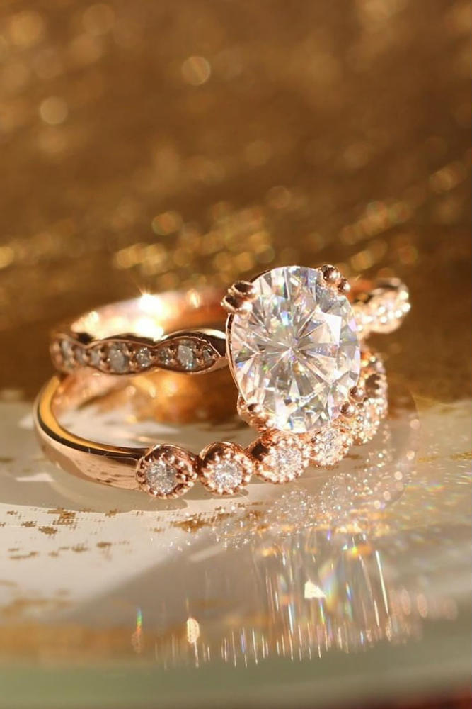 Rose Gold Set For Real Lady #rosegoldring #ocalcut #diamonds