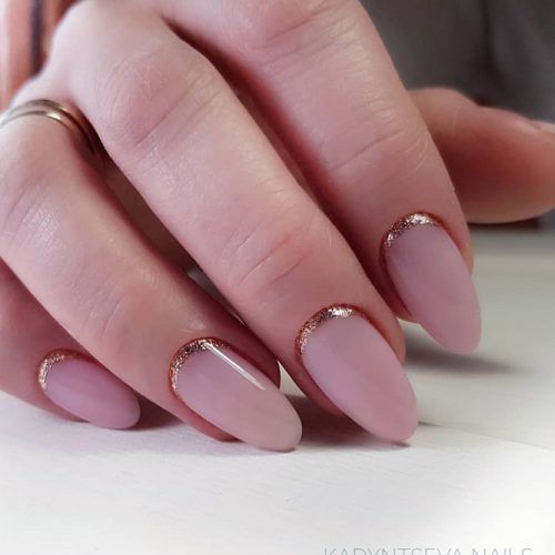 silver oval nails