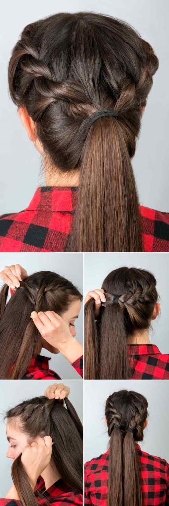 Two Braids Into A Ponytail #hairtutorial