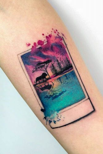 Watercolor Tattoo Design For Arm #armtattoo #brighttattoo