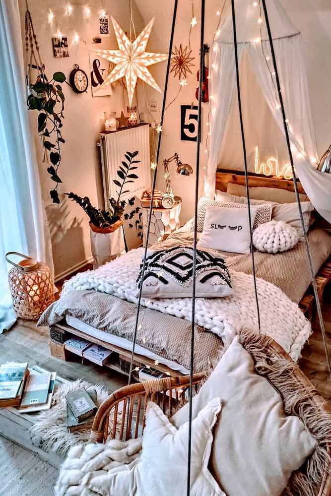 decorate room with fairy lights