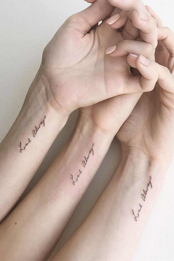 Wrist Tattoo Design With Important Words #wordstattoo