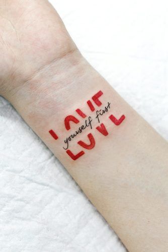 Meaningful Words Tattoo Design #letteringtattoo