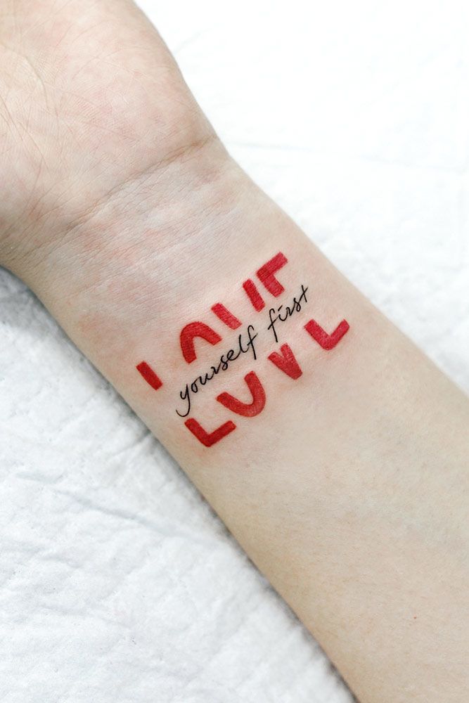 Meaningful Words Tattoo Design #letteringtattoo