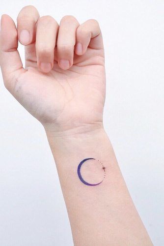 Moon Tattoo Design For Wrist #moontattoo