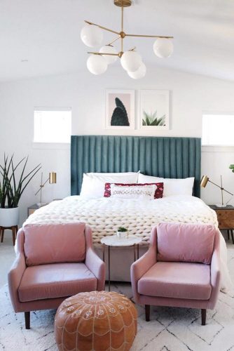 Pink Color Accent For Bedroom Design #bedroomdesign