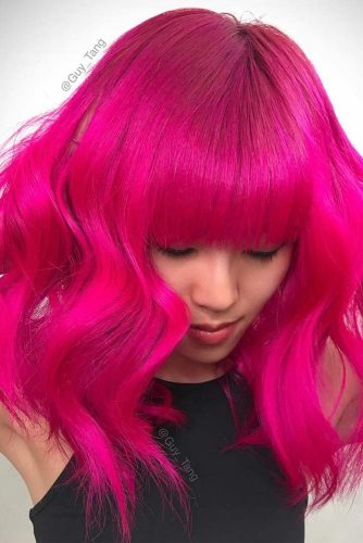 Hot Pink Hairstyle #pinkhaircolor