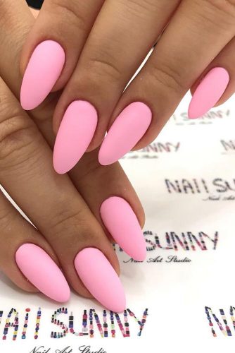 Matte Pink Nail Design #mattenails