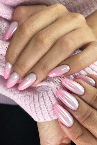 Pink Ombre Nail Design #ombrenails