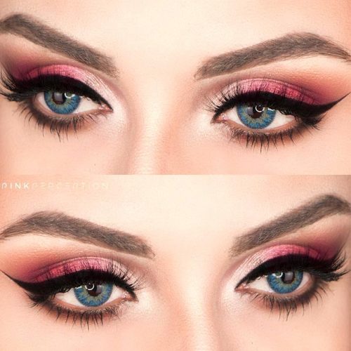 Pink Smokey Eyes Makeup Idea #smokeyeyes