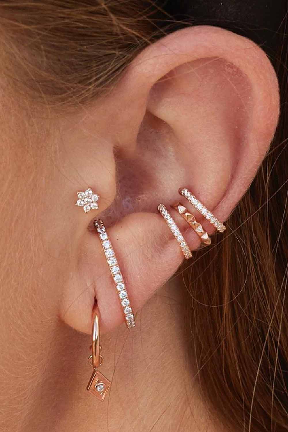 Should Ear Piercings Be Symmetrical? #hugring #earrings