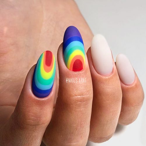 Mix Your Own Rainbow And Make The Summer Rock #mattenails #rainbownails