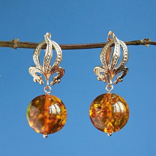 Amber Earrings Design #earringsdesign