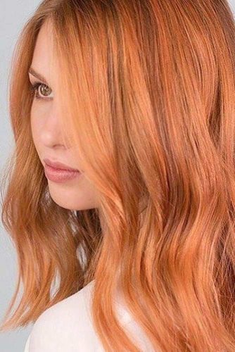 Warm Amber Shade For Stylish Hair Color #warmamber #mediumhair