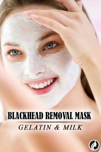 How To Remove Blackheads With Gelatin And Milk #diymask