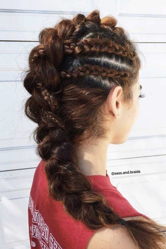 Fohawk With Dutch Braids #dutchbraid #braidedhairstyle