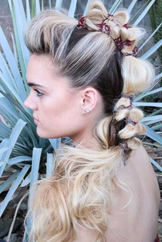 Ponytail Faux Hawk For Messy Hair #ponytail #blondehair